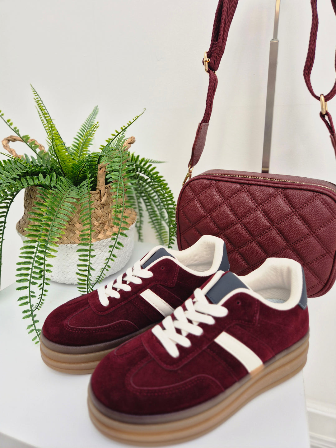 Dakota Chunky Trainers - Wine (choose your Size)