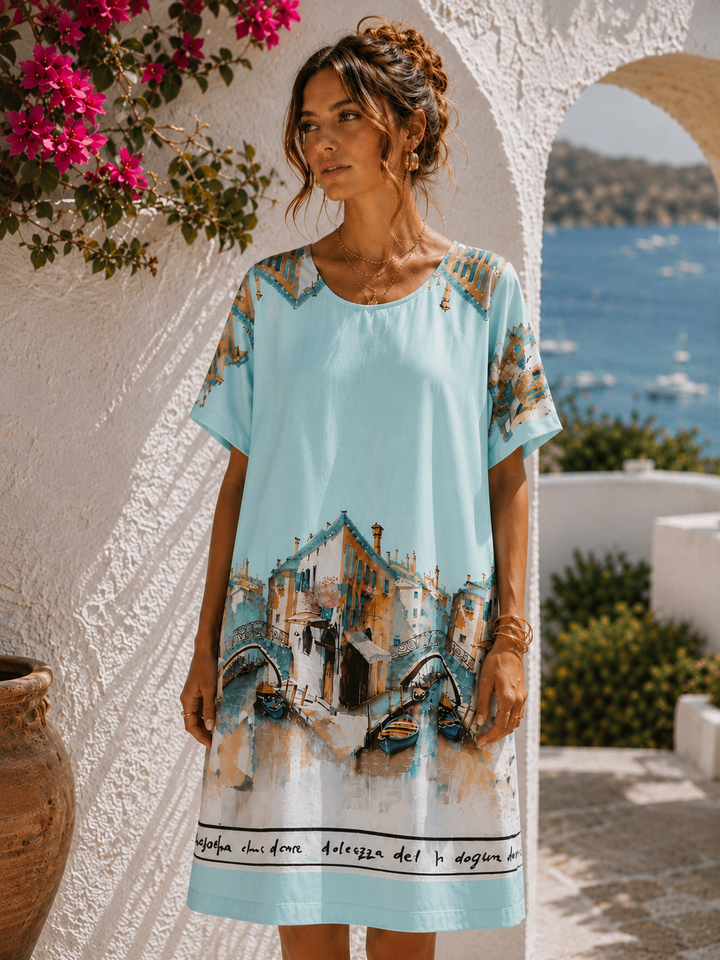 Venice Silky Dress with Angel Sleeves - (One Size/Curvy - fitting from Size 12 to Size 18/Small Size - Mint
