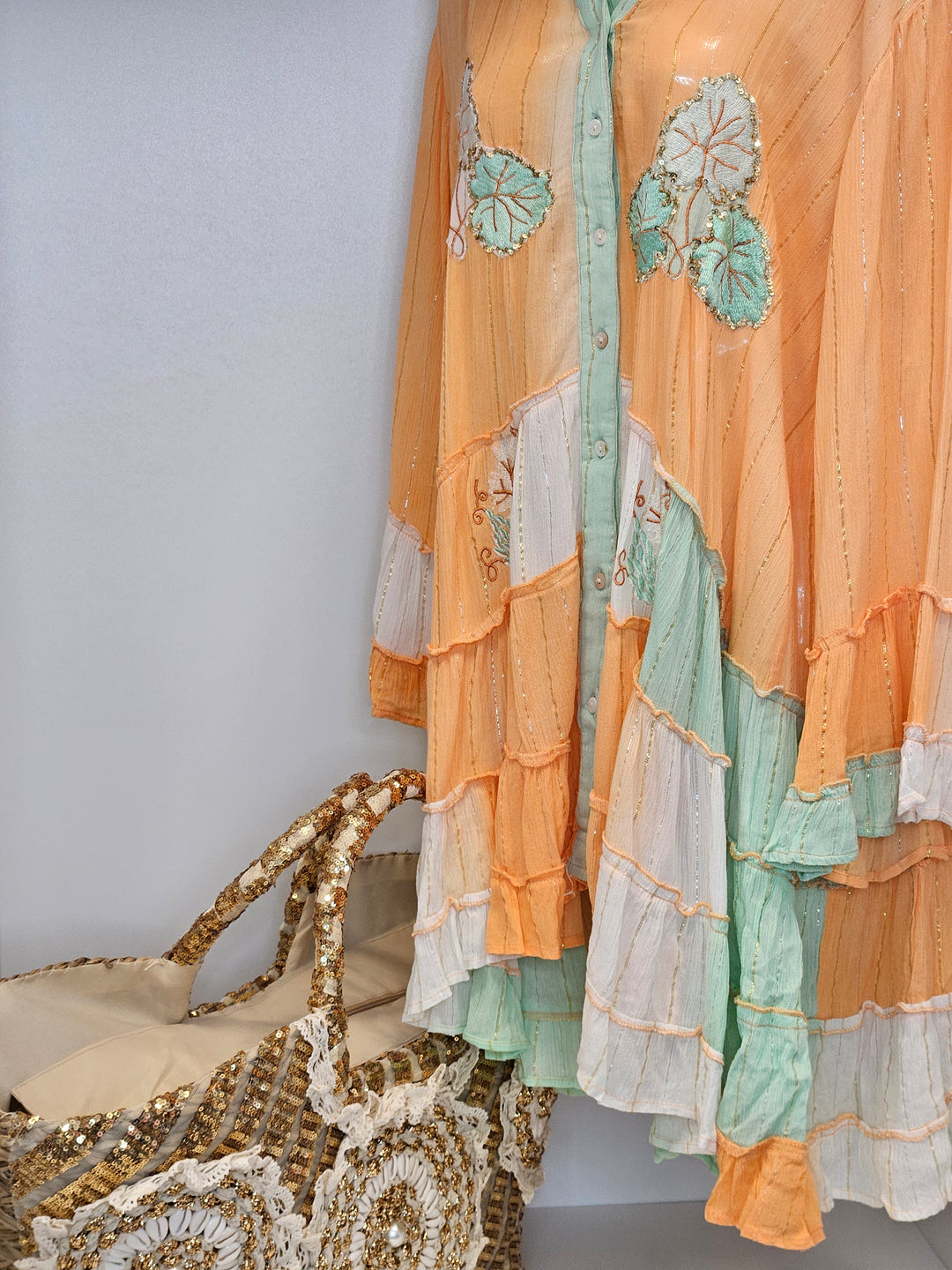 Sienna Boho Dress with Gold Metallic - (choose your Colour)