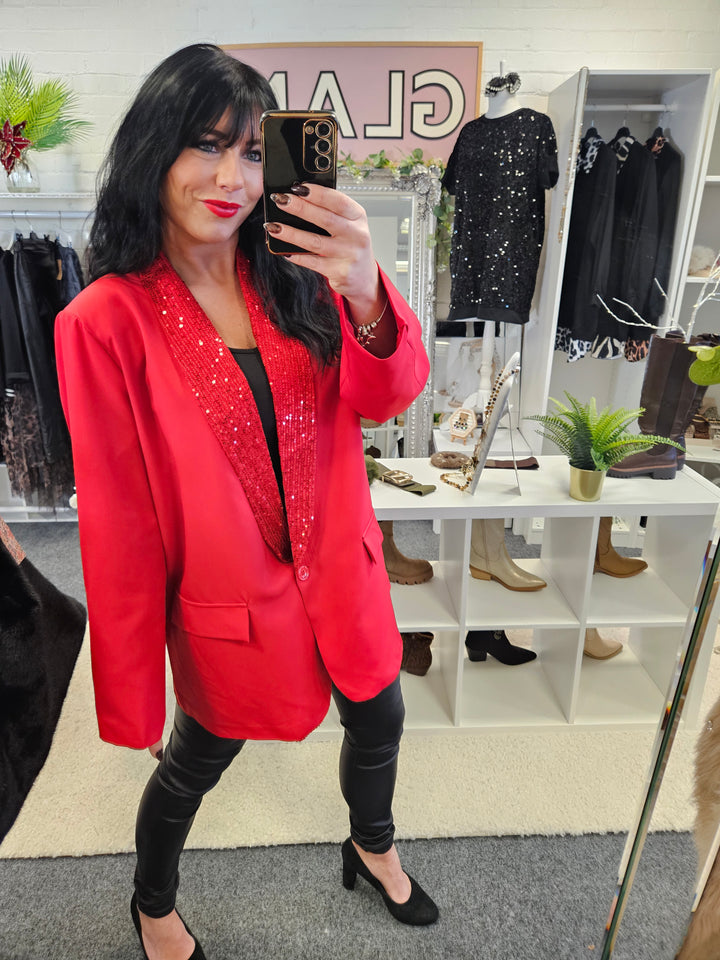 Ritz Sequin Blazer (Curvy) - (choose your Colour)