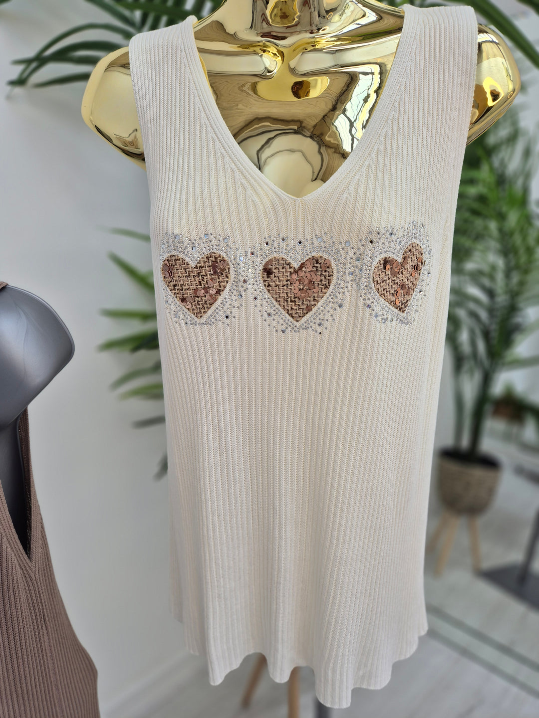 Hannah Heart Vest Top - (choose your Colour)