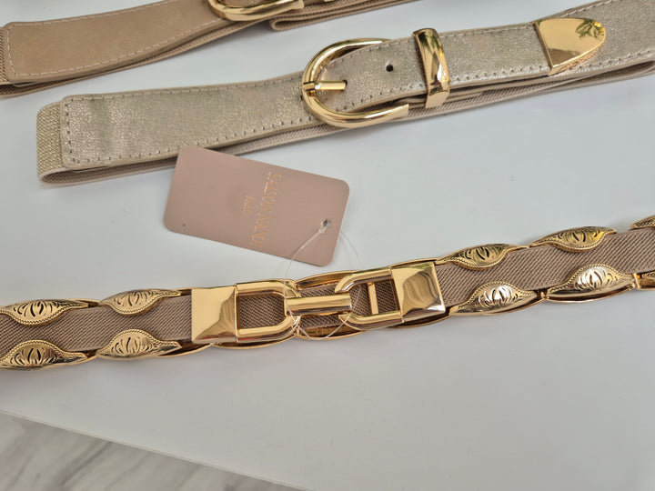 Stretchy Belt (Gold Tone) - (choose your Colour/Style)