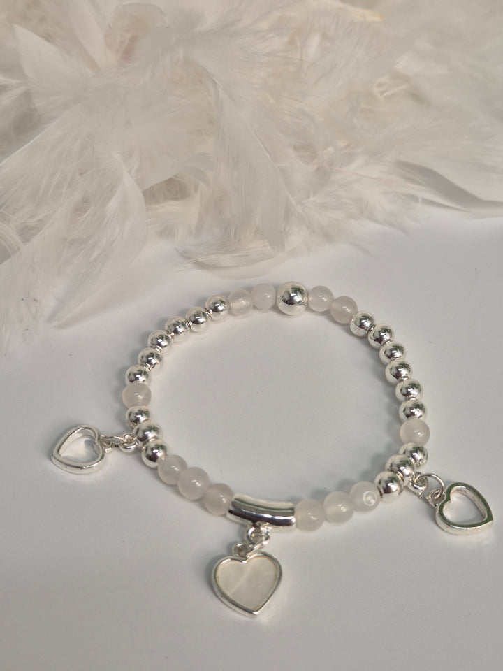 Stacking Bracelets - Hearts (Silver Tone)