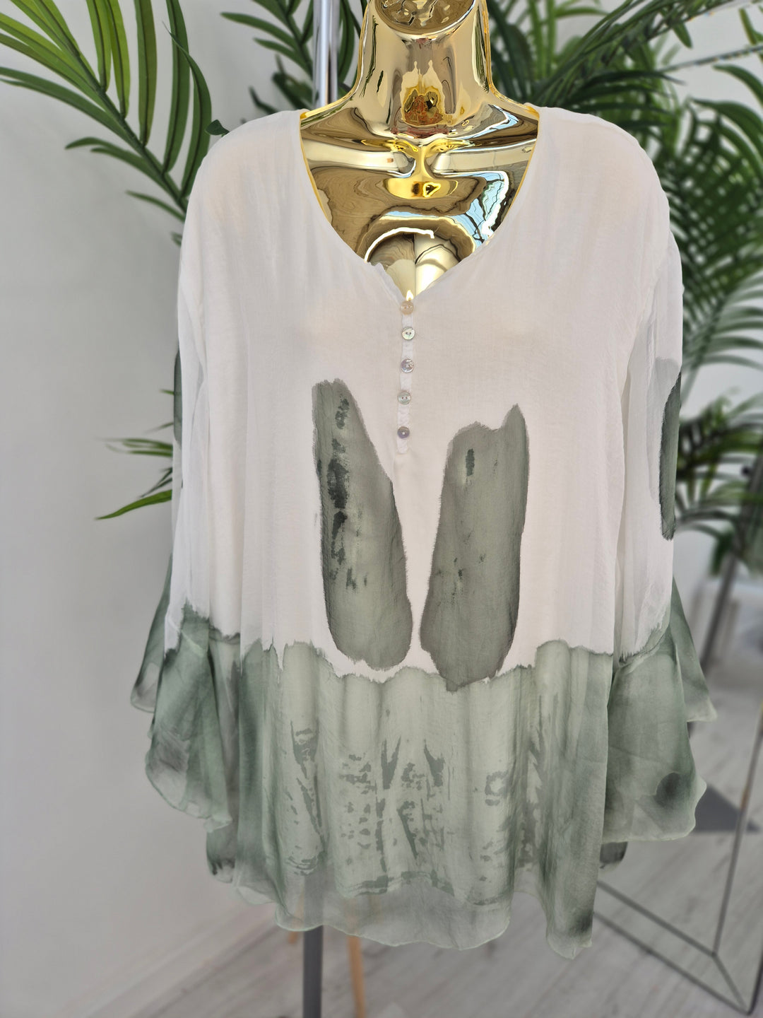 Chiffon Overlay Top - (choose your Colour) - (Curvy)