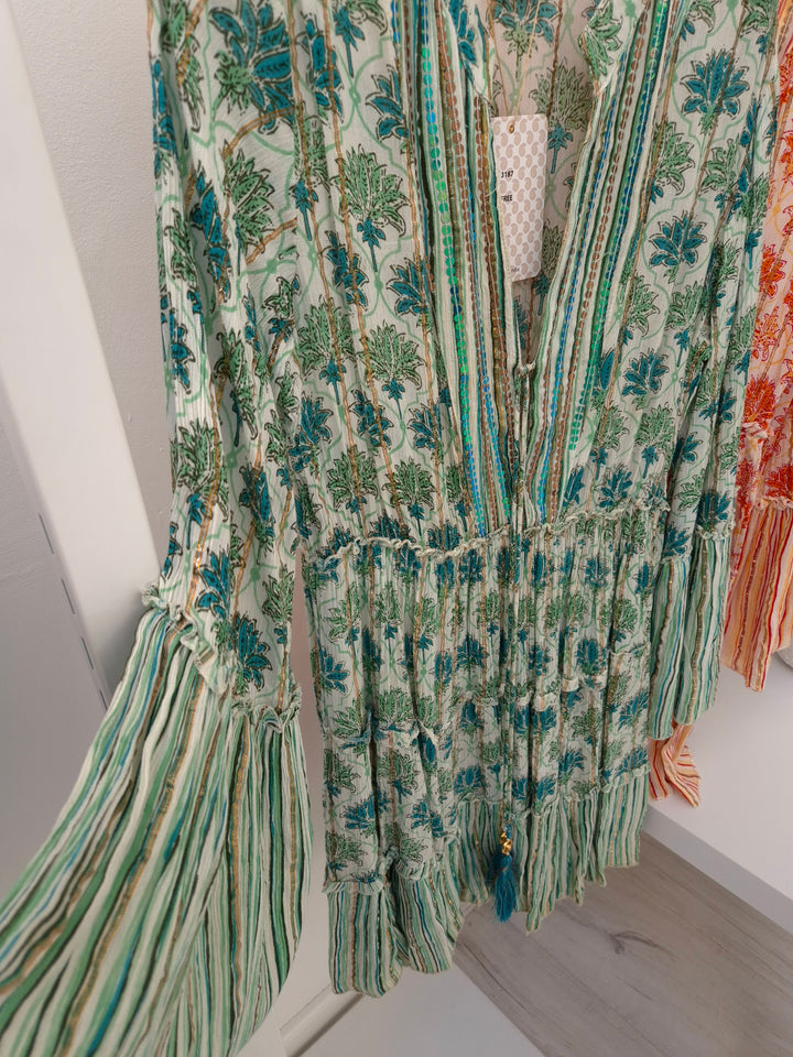 Boho Floral Dress with Gold Metallic - (choose your Colour) (Petite Size)