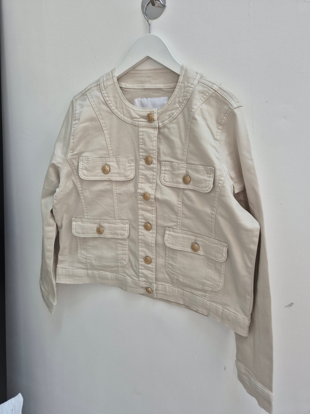 Denim Jacket with Baroque Buttons (Size 18) - (choose your Colour)