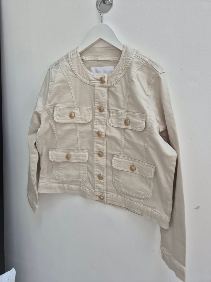 Denim Jacket with Baroque Buttons (Size 18) - (choose your Colour)