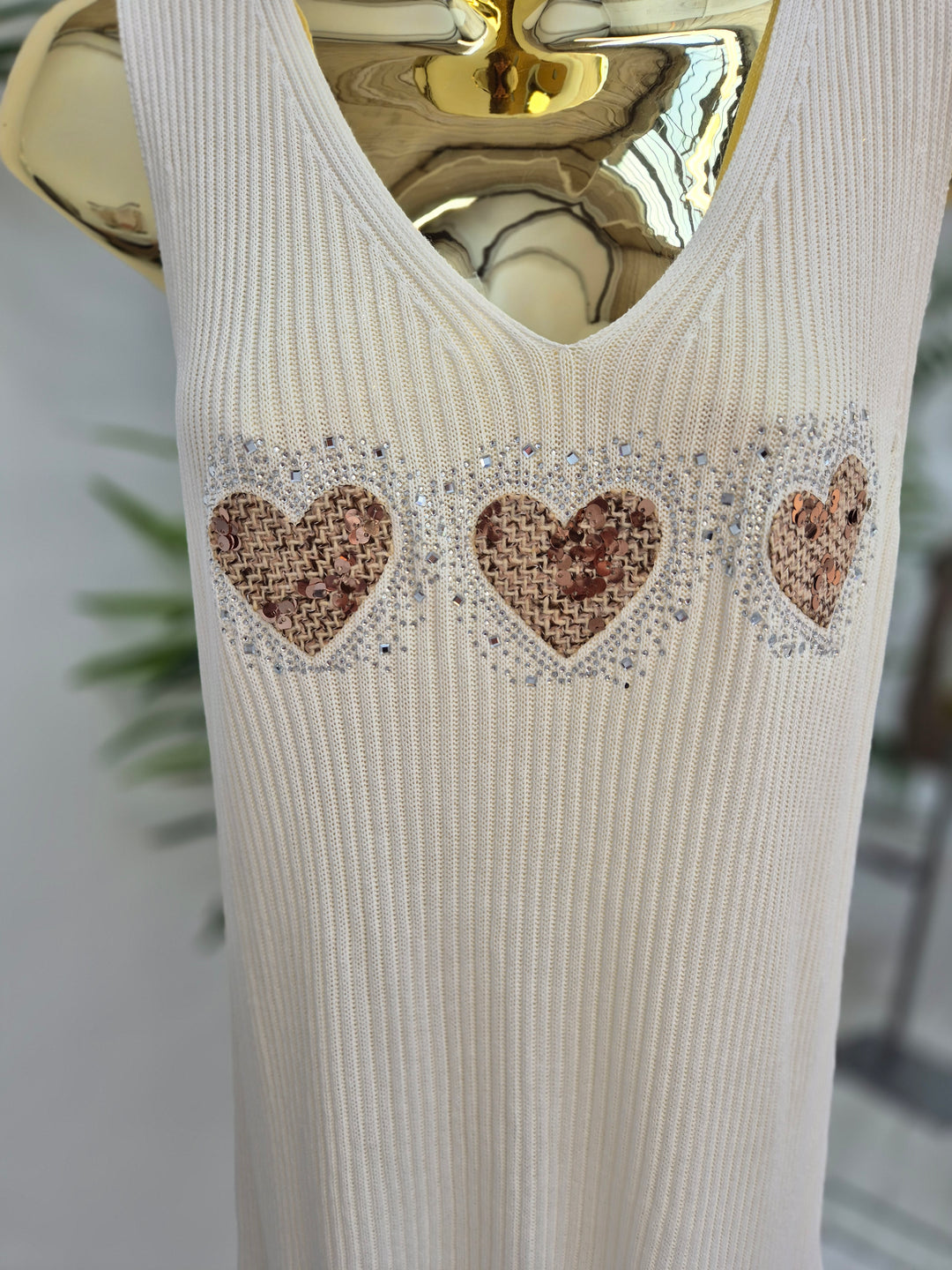 Hannah Heart Vest Top - (choose your Colour)