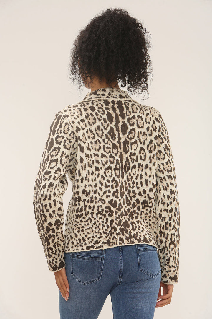 Zara Leopard Print Knitted Jacket (choose your Colour)