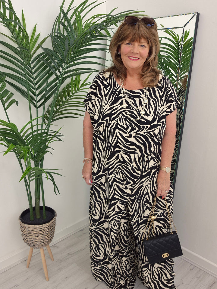 Sassi Crossover Longline Tunic & Wide Leg Pants Co-ord Set - (choose your Colour) - CURVY