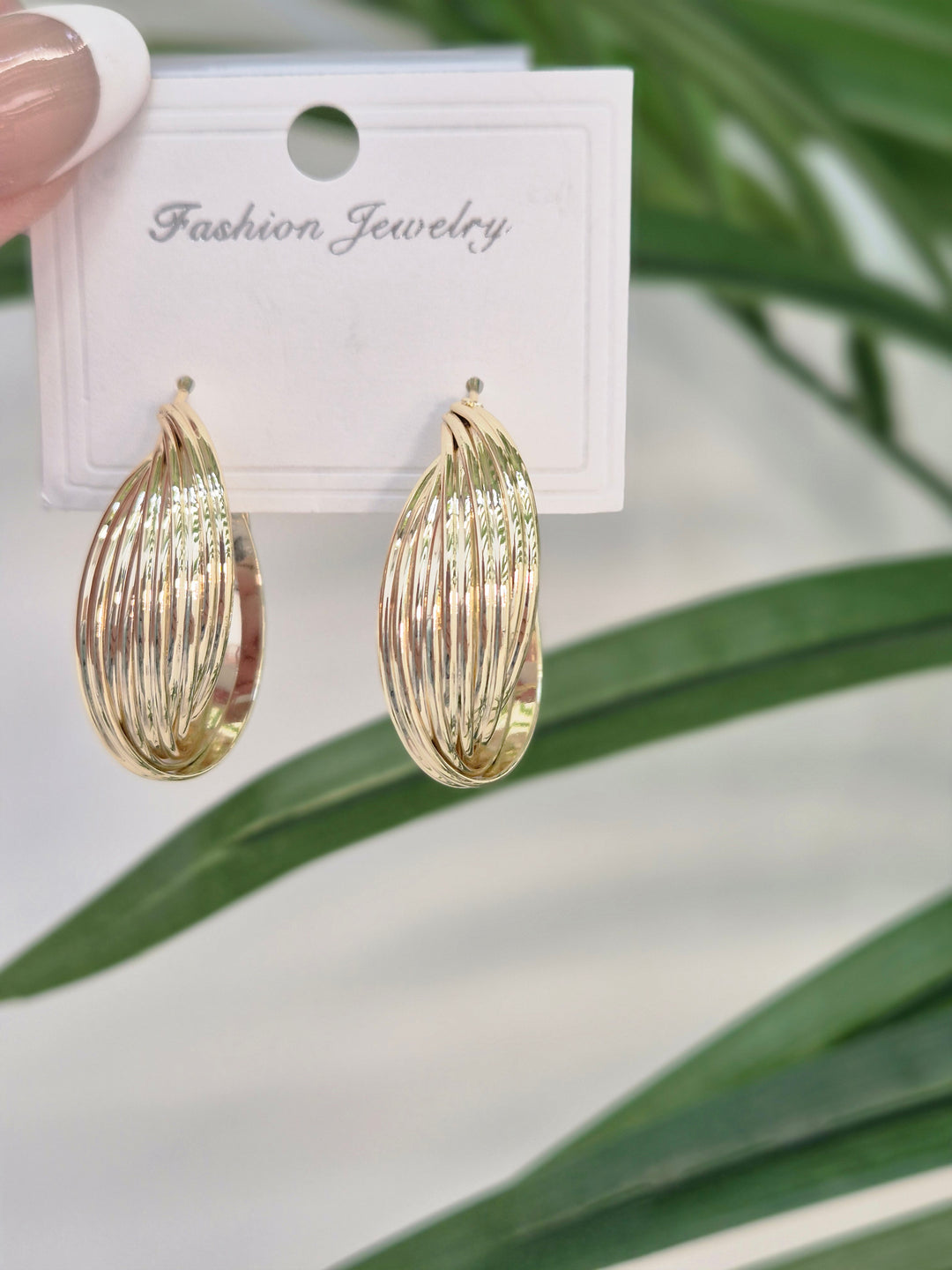 Hoop Earrings - Gold Tone (Pierced)