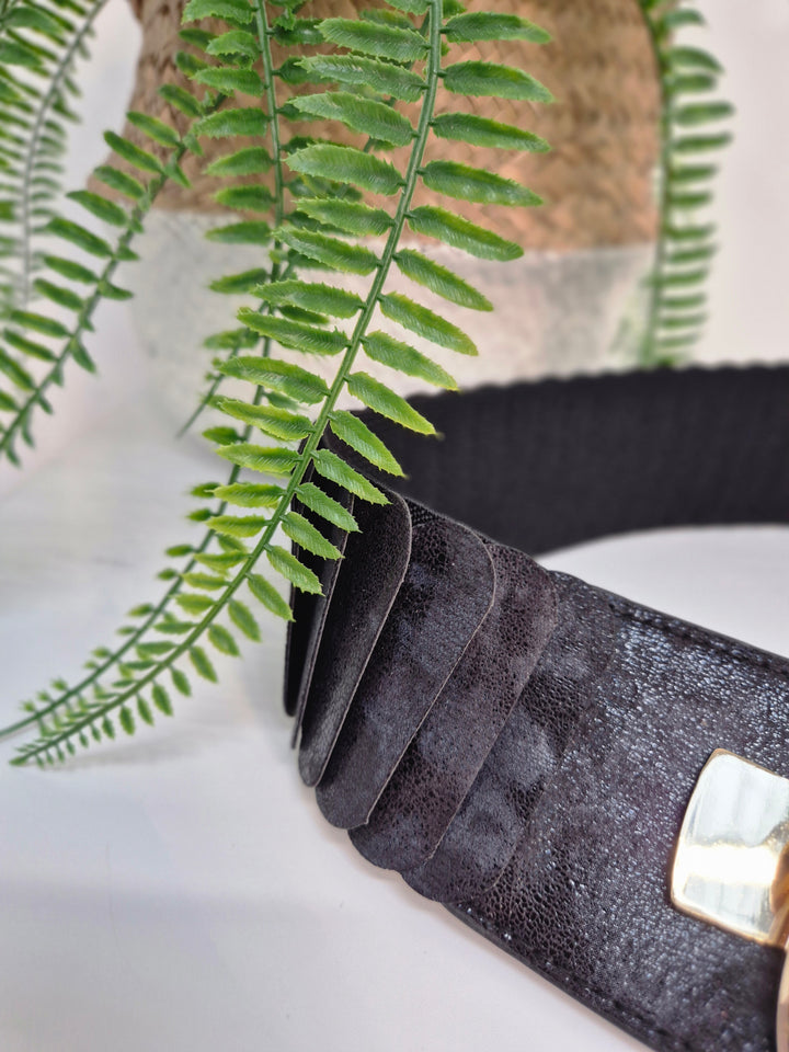Stretchy Belt with Large Buckle - (choose your Colour) (One Size up to Size 18)