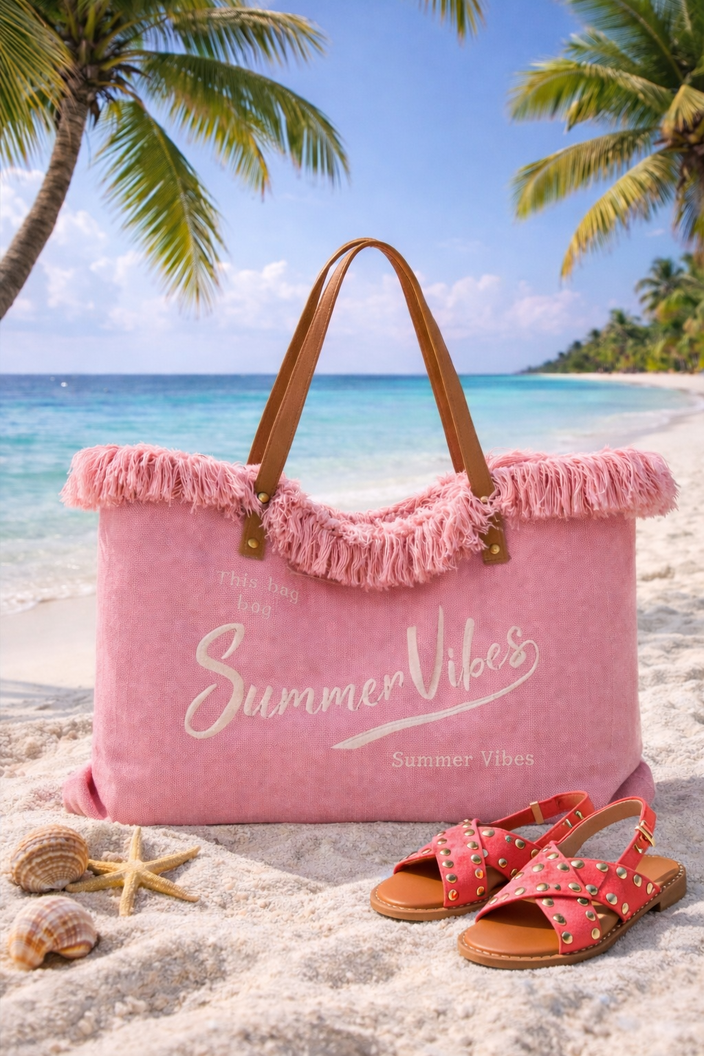 Summer Vibes Beach Bag - (choose your Colour)