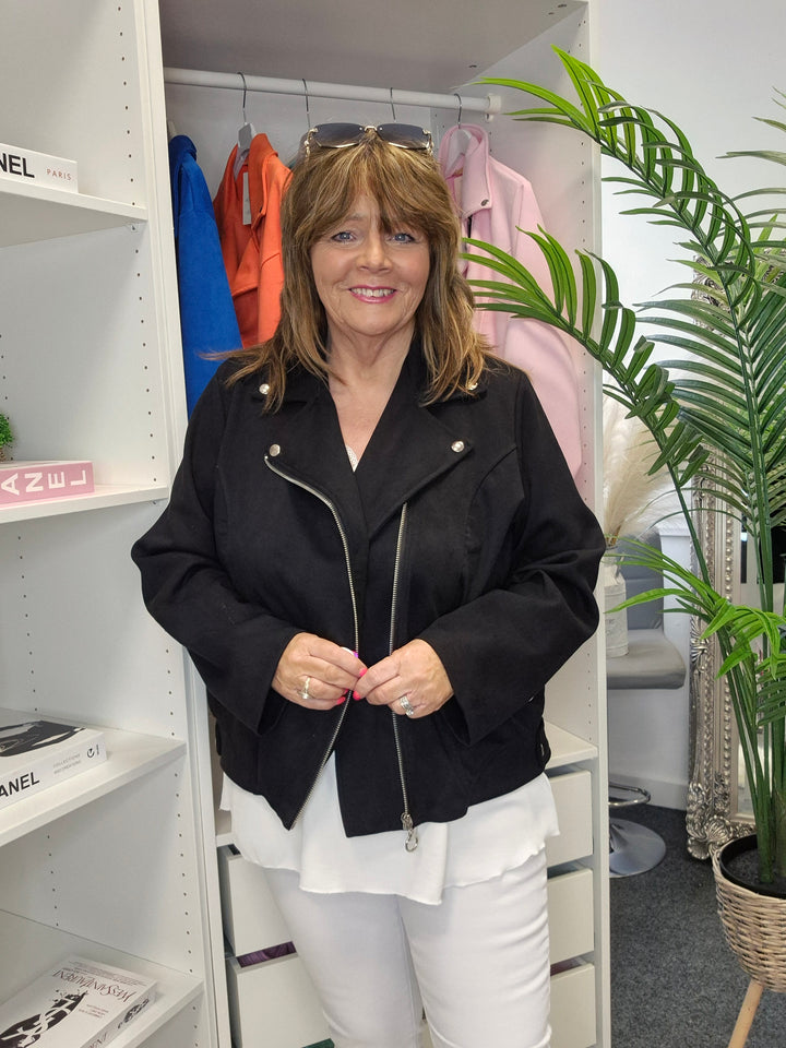 Bella Biker Jacket (choose your Colour) - (Curvy)