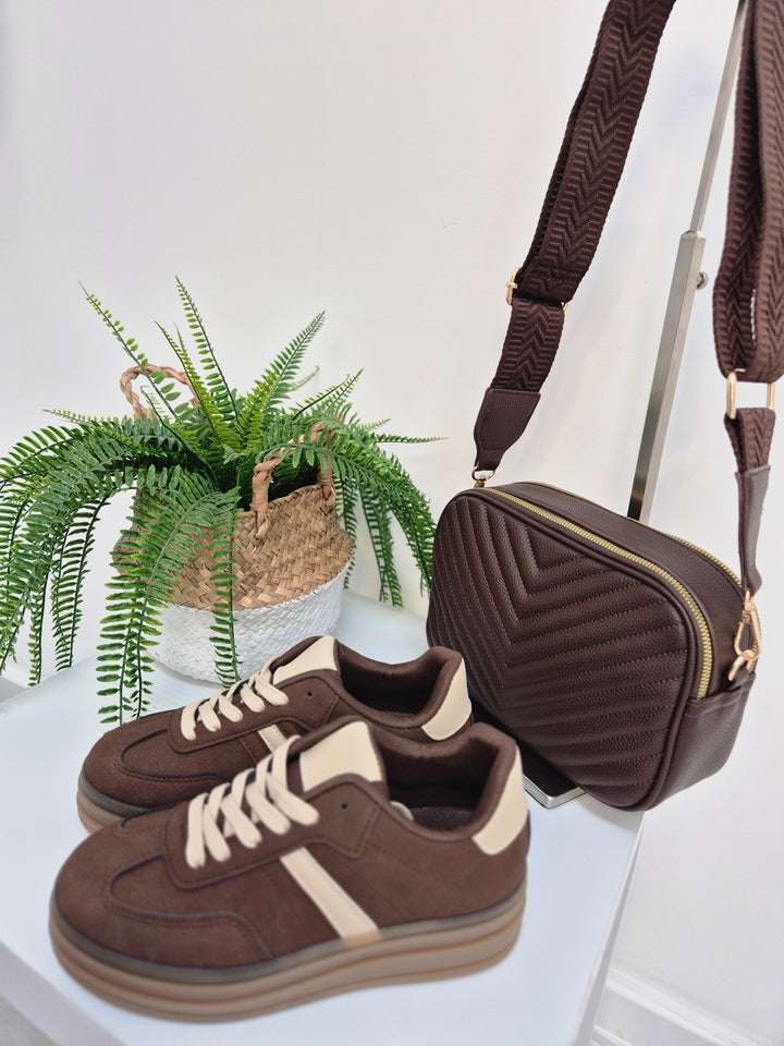 Dakota Chunky Trainers - Chocolate (choose your Size)