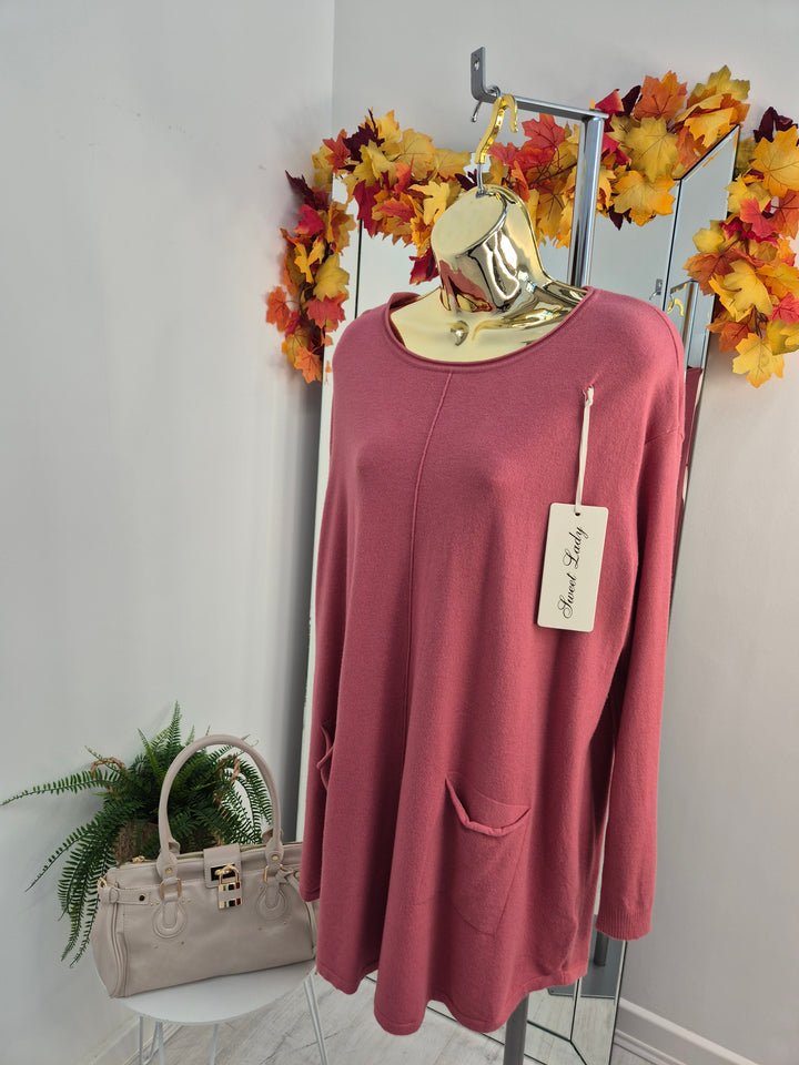 Josie Pocketed Jumper (choose your Colour) - (One Size/Curvy, fits from Size 14 up to Size 18/20)