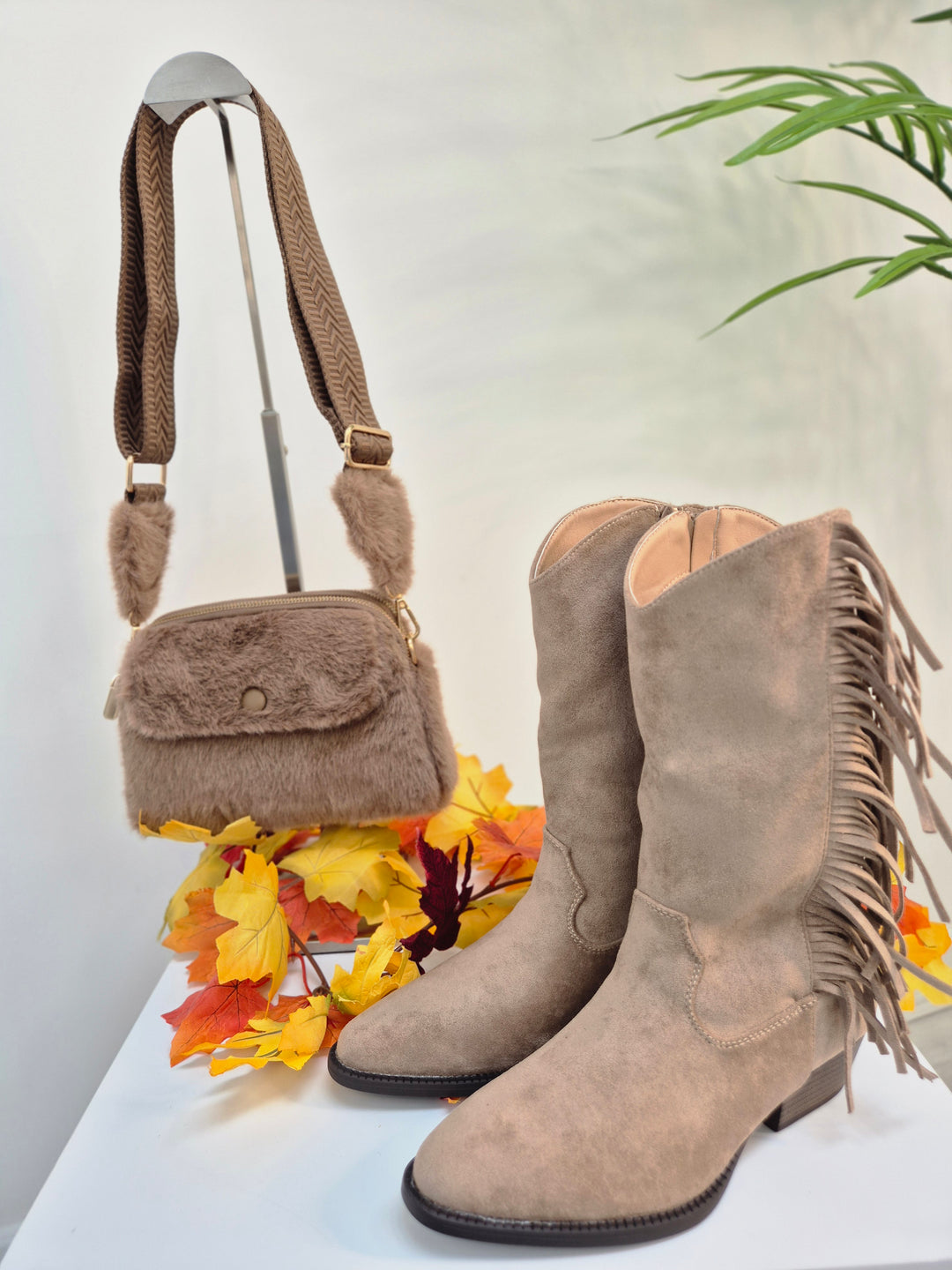 Arizona Fringed Boots - Mocha (choose your Size)