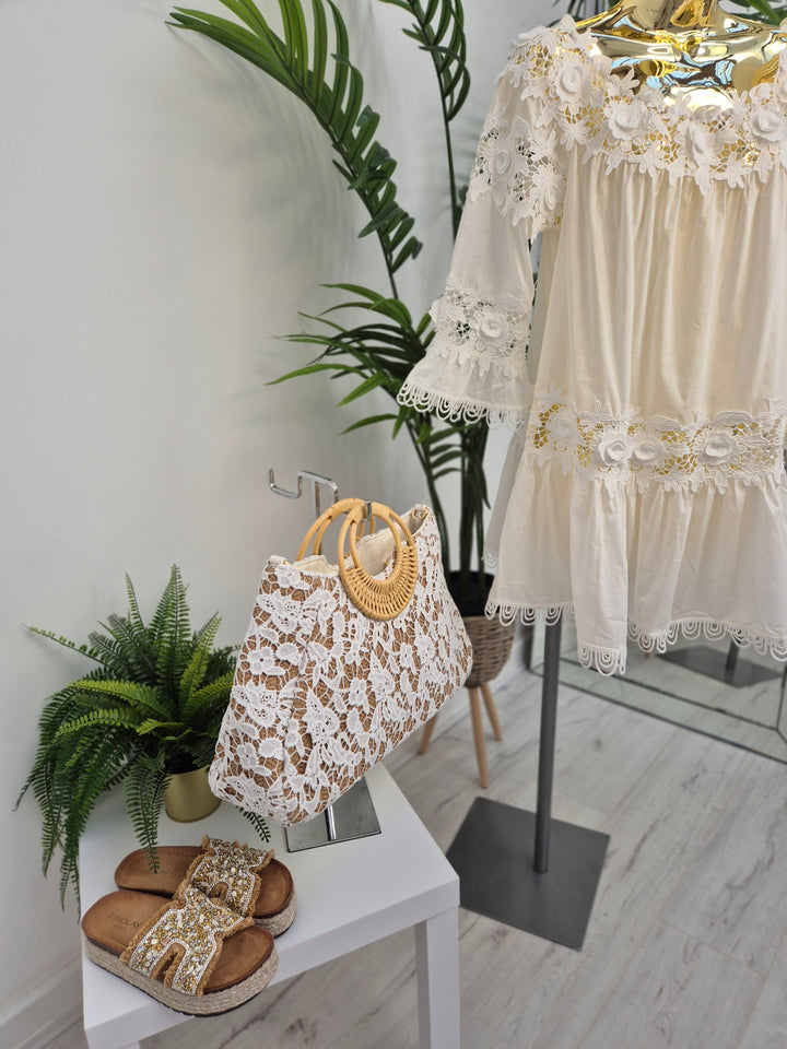 Santorini Bardot Top - White