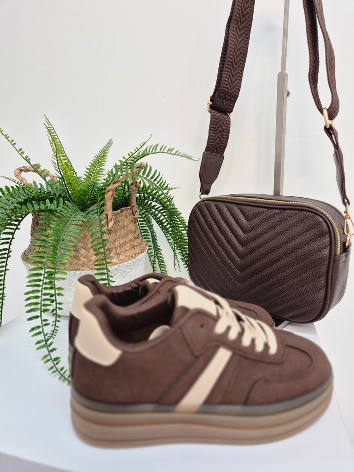 Dakota Chunky Trainers - Chocolate (choose your Size)