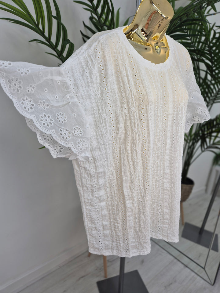 Florence Lace Top - (choose your Colour) - (Oversized)