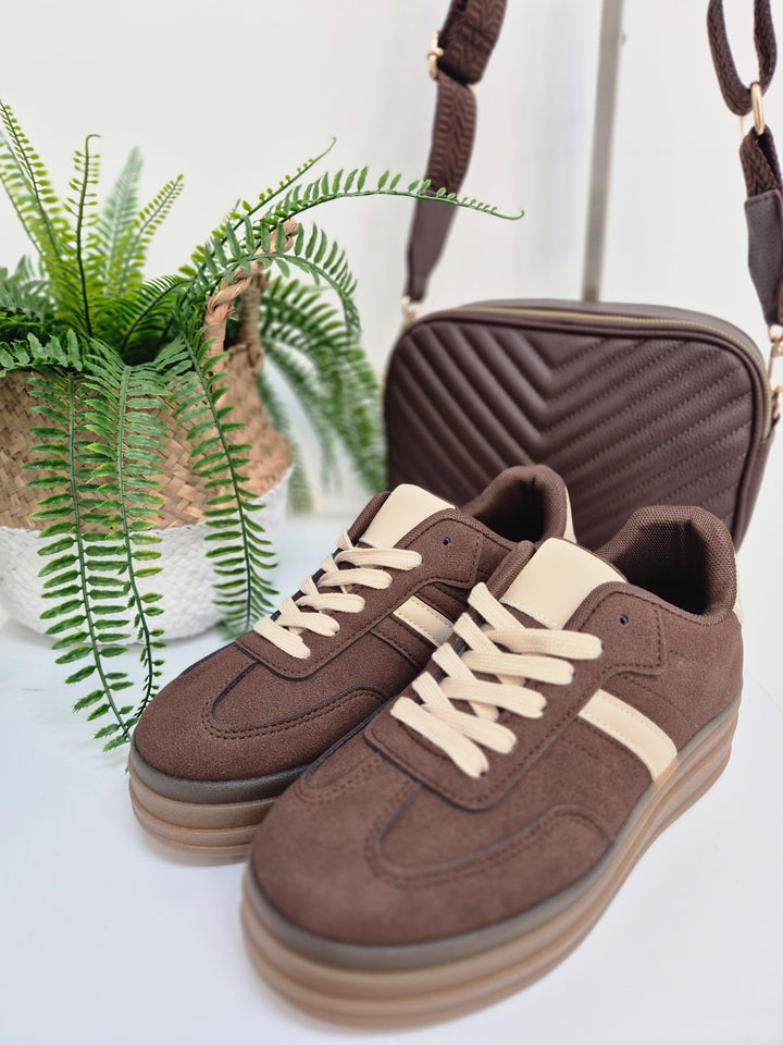Dakota Chunky Trainers - Chocolate (choose your Size)
