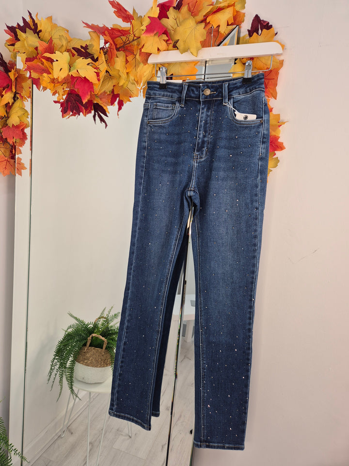 Glimmer Sparkly Slim Leg Jeans - (choose your Size)