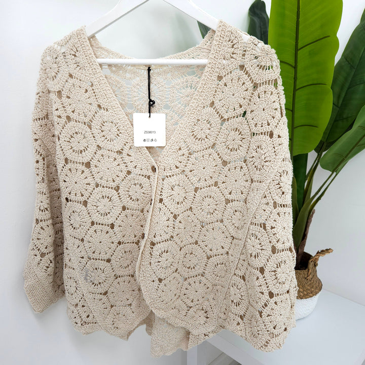 Cassandra Crochet Cardigan - (choose your Colour)