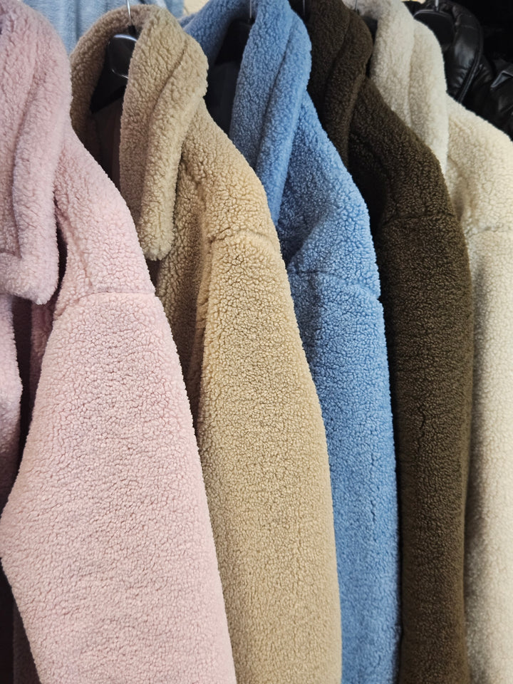 Sherpa Shearling Long Coat - (choose your Colour)