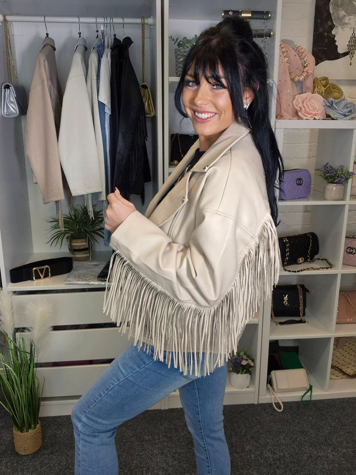 Francesca Fringed Jacket - (choose your Colour & Size)