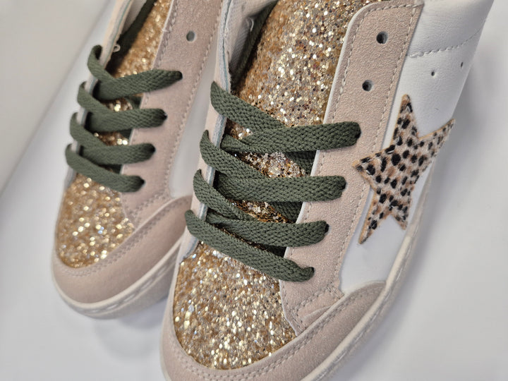 Leopard Trainers - Khaki