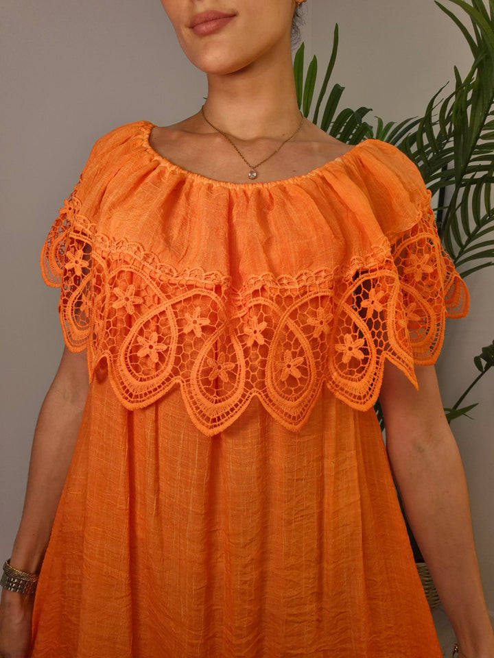 Florence Bardot Beach Dress (choose your Colour)