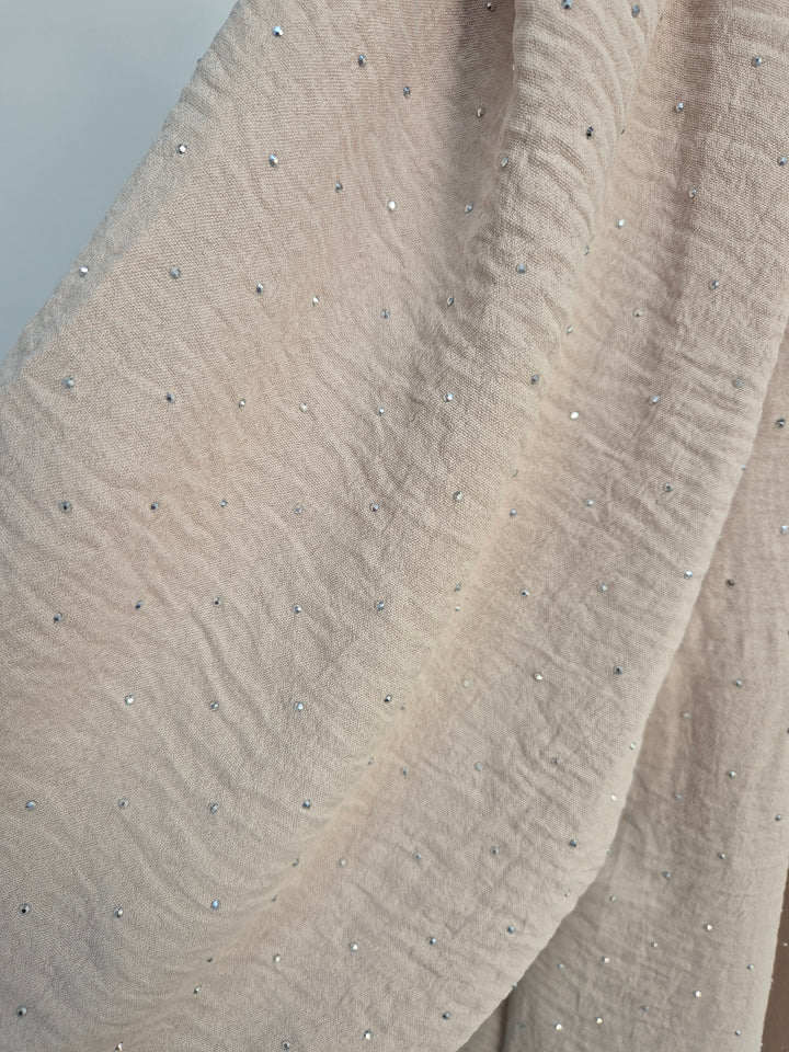 Sparkly Bardot Top - Natural (Curvy - fitting from Size 14/16 to Size 18/20)