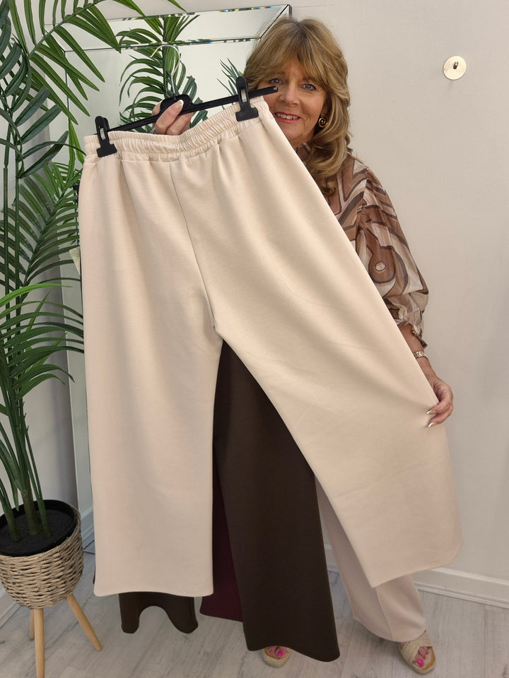 Amelia Wide Leg Pants with Seaming down the Front (choose your Colour & Size)