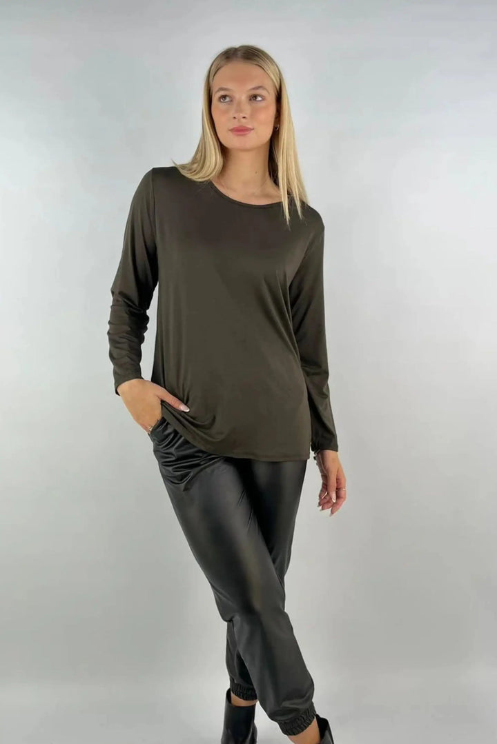 Vanessa Long Sleeve Top - (choose your Colour) - One Size/Curvy - from Size 14 to Size 18/20