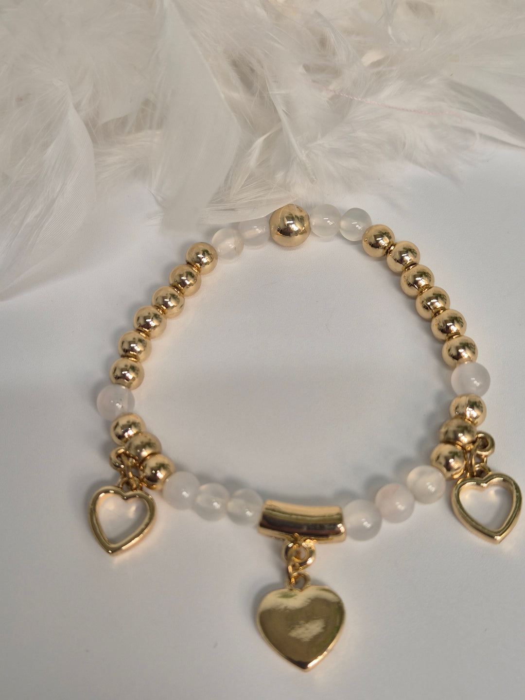 Stacking Bracelets - Hearts (Gold Tone)