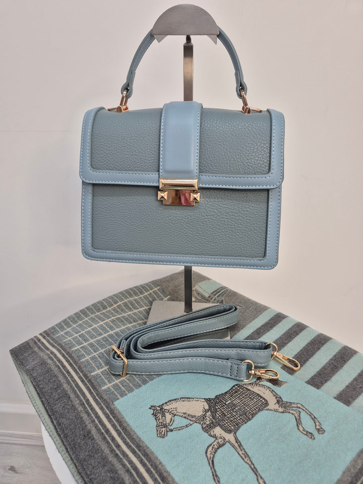 Sally Faux Leather Crossbody Bag - Duck Egg