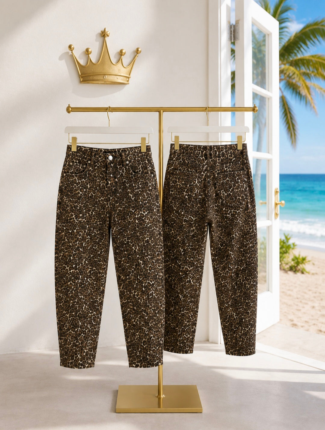 Zara Barrel Leg Jeans (G Smack) - (choose your Size) - Leopard