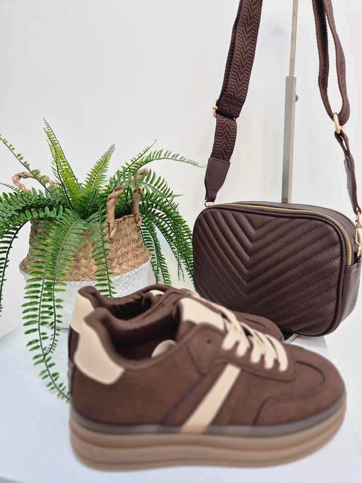 Dakota Chunky Trainers - Chocolate (choose your Size)