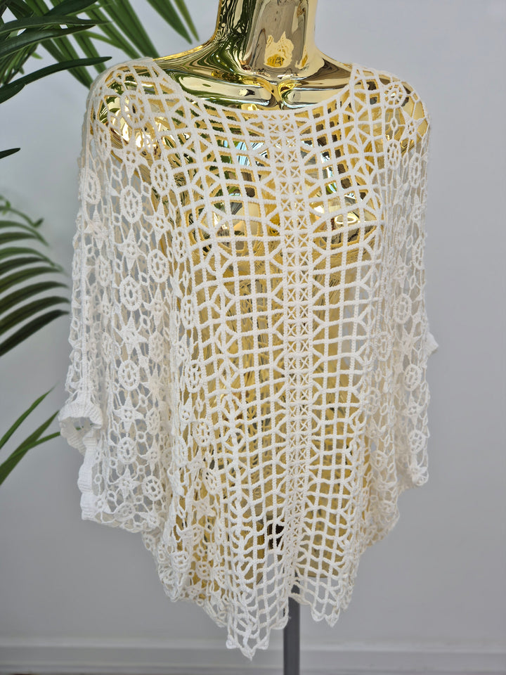 Carla Crochet Top - (choose your Colour) - (One Size/Curvy)