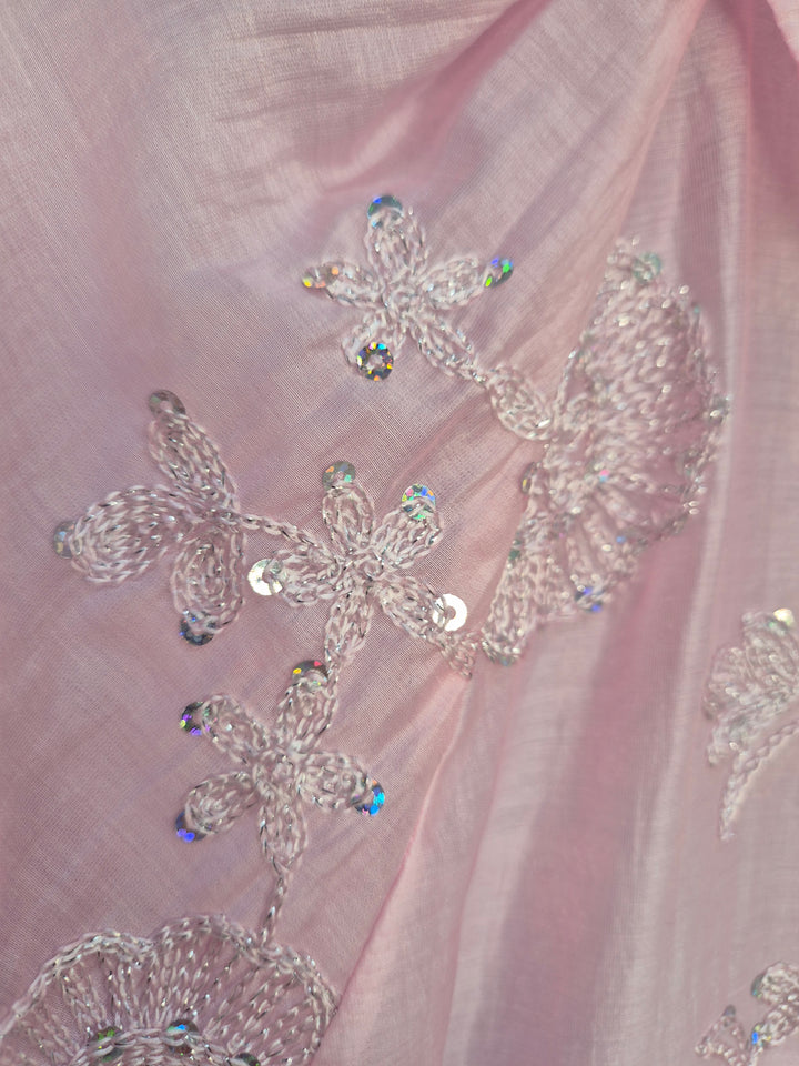 Patsy Puffball Sleeve Sparkly Blouse (One Size, fits from Size 10/12 up to Size 16) - Pink