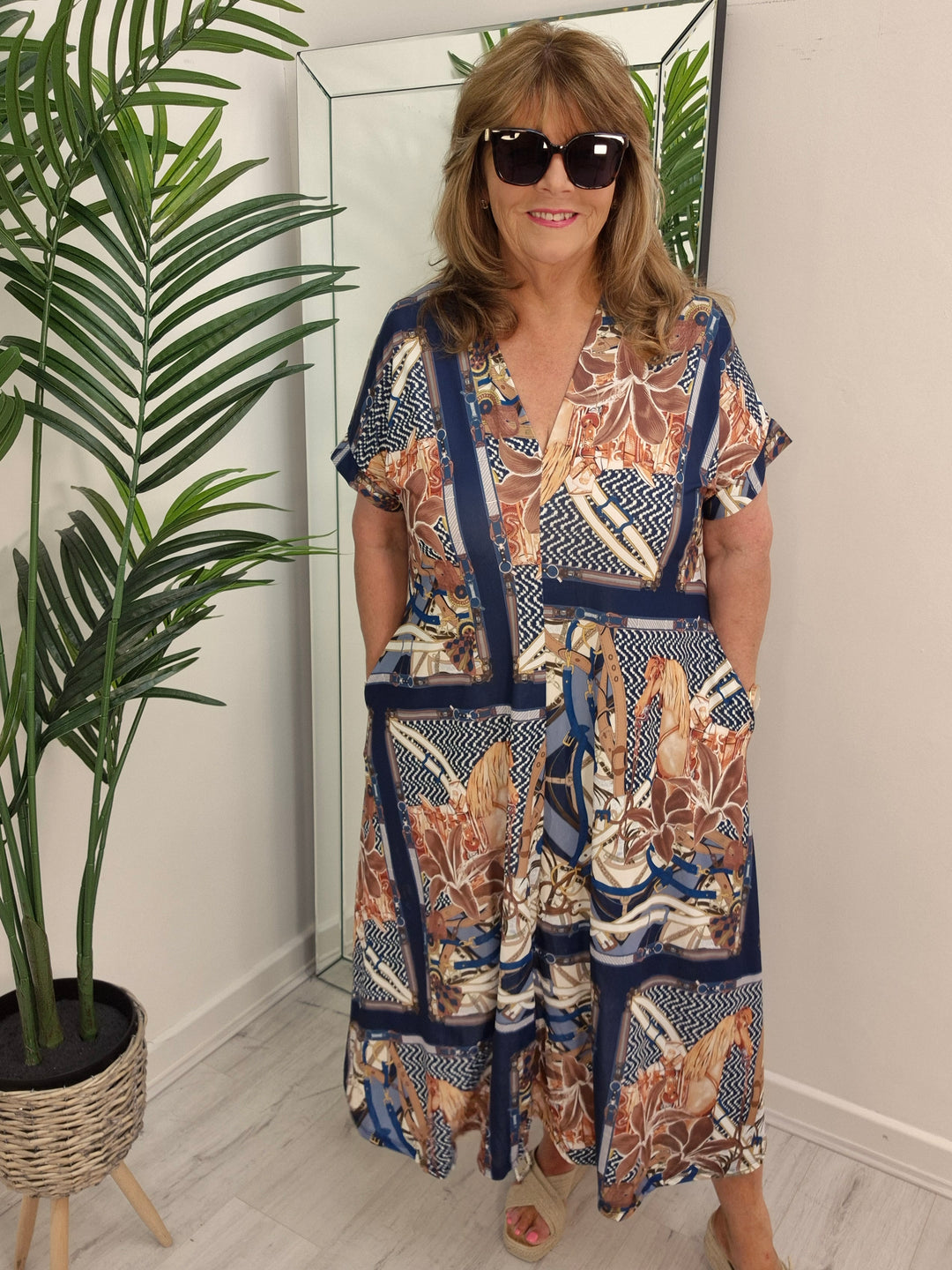 Henrietta Horse Midi Dress - (choose your Colour) - (Oversized)