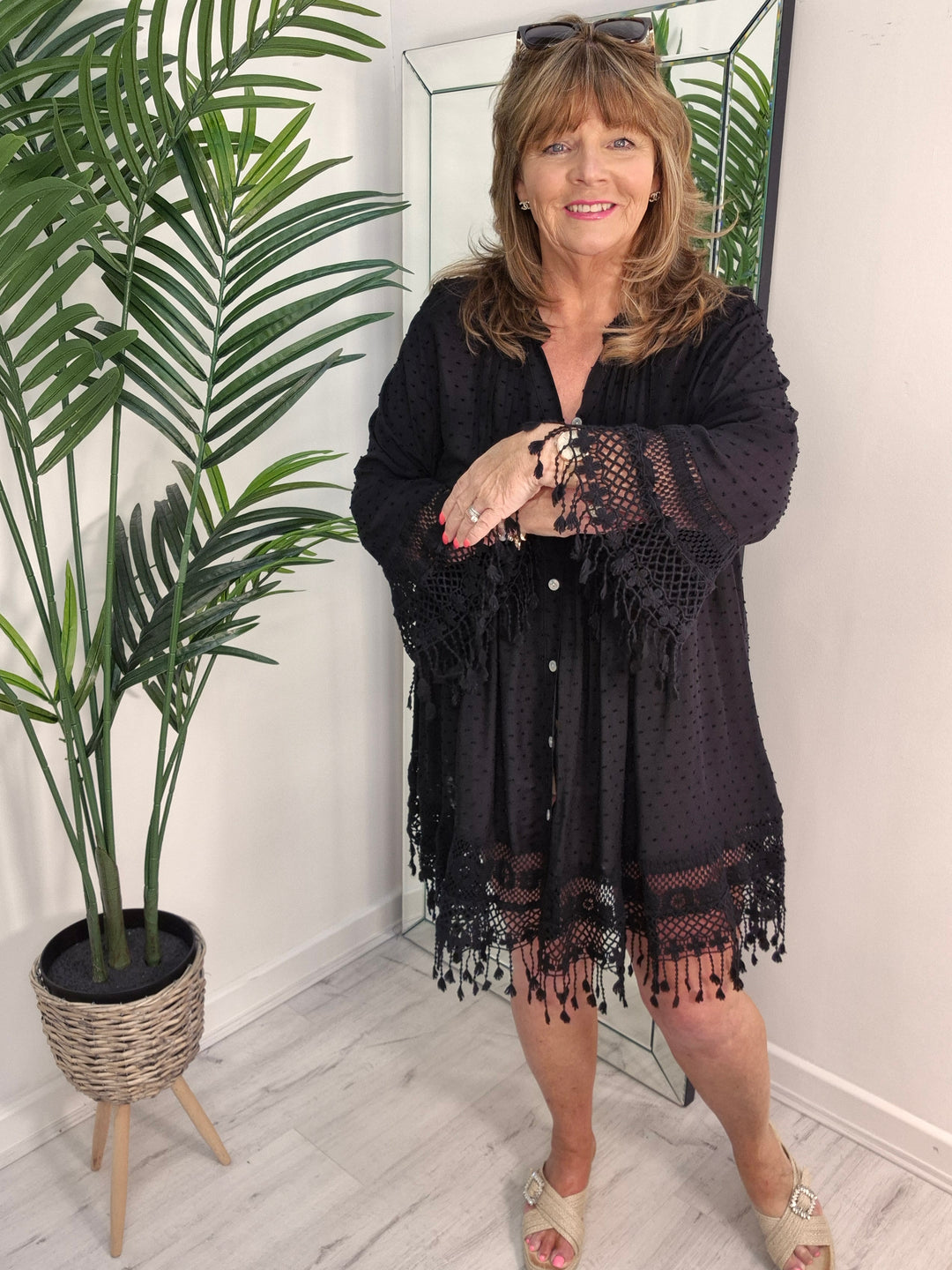 Marbella Lace Beach Dress/Top/Shirt - (choose your Colour) - (Oversized)