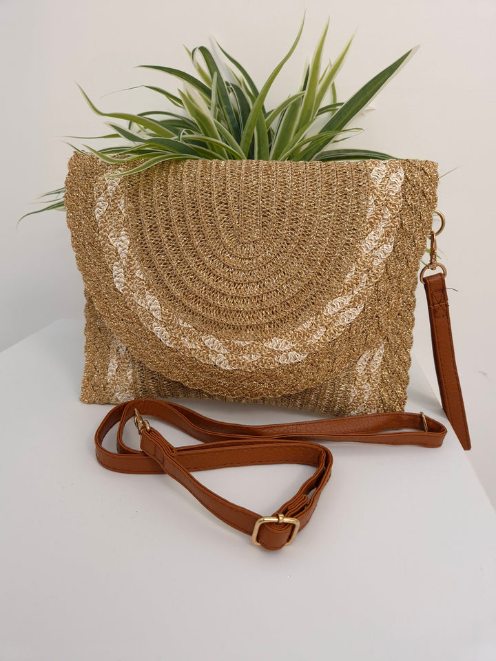 Ibiza Metallic Clutch/Wristlet - Gold Metallic