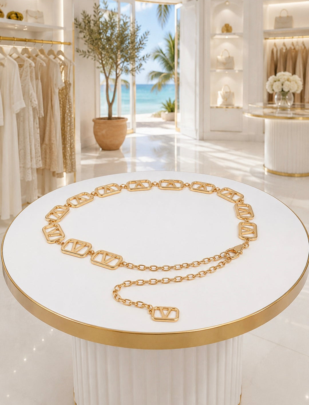 Chain Belt - Gold Tone (One Size, fits up to Size 16)