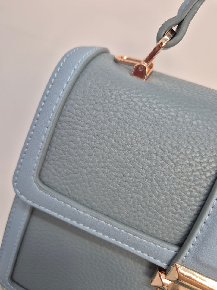 Sally Faux Leather Crossbody Bag - Duck Egg