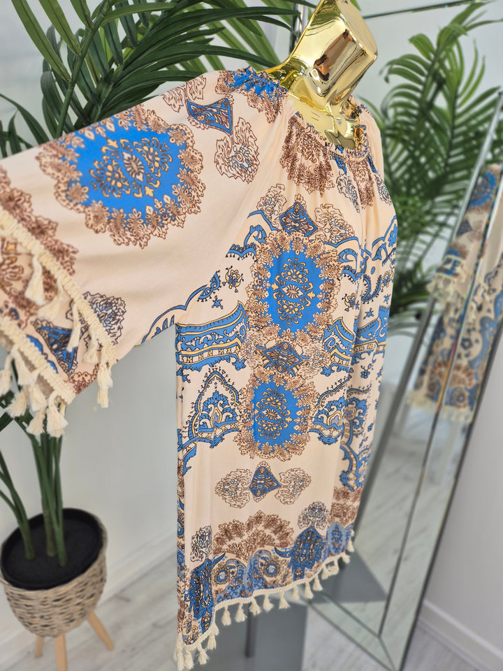 Penny Paisley Bardot Top - (choose your Colour)
