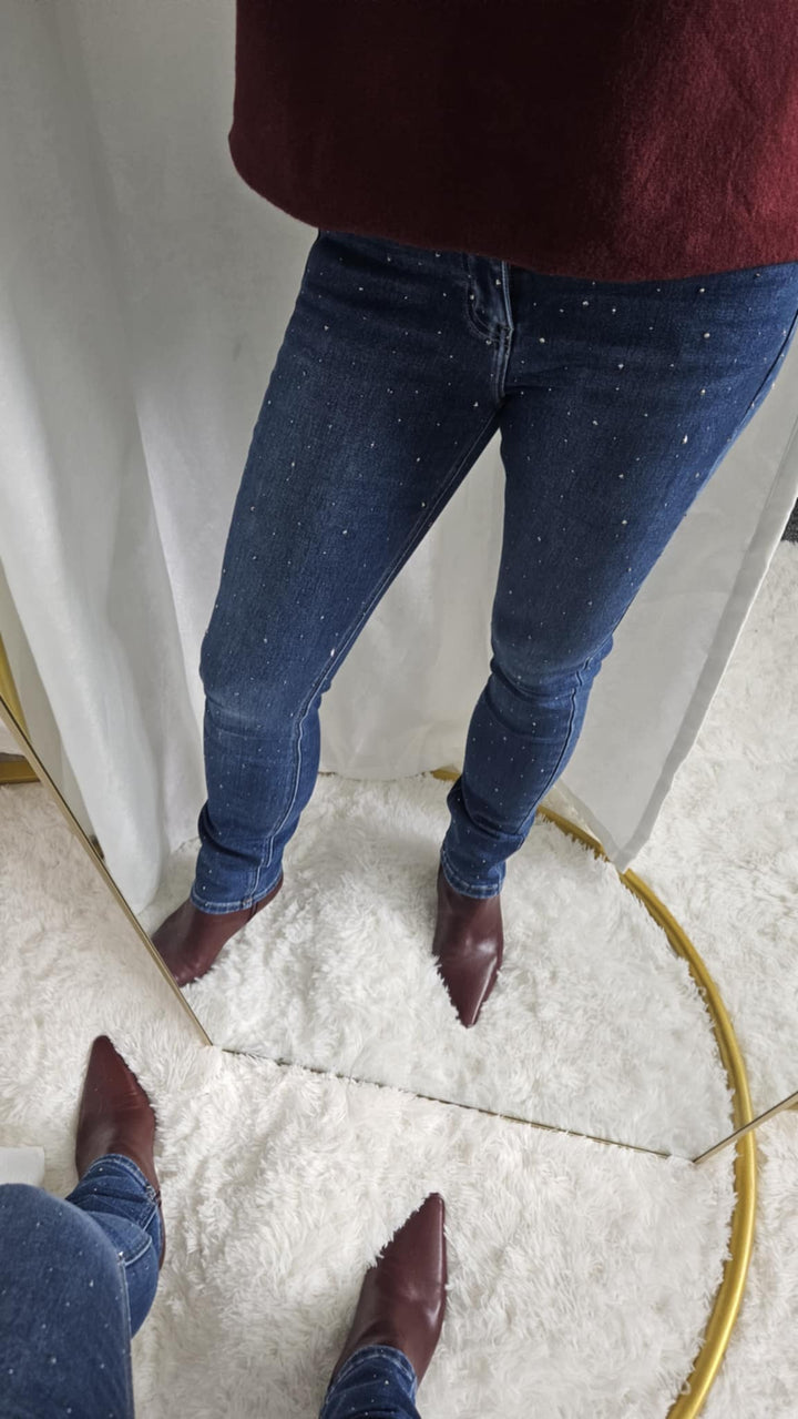 Glimmer Sparkly Slim Leg Jeans - (choose your Size)
