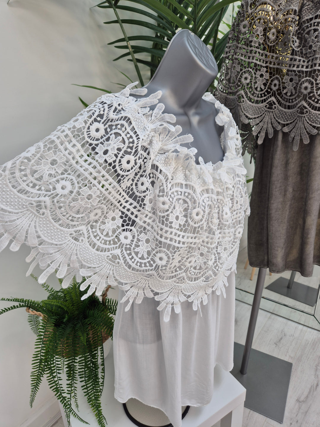 Florence Lace Bardot Top - (choose your Colour)