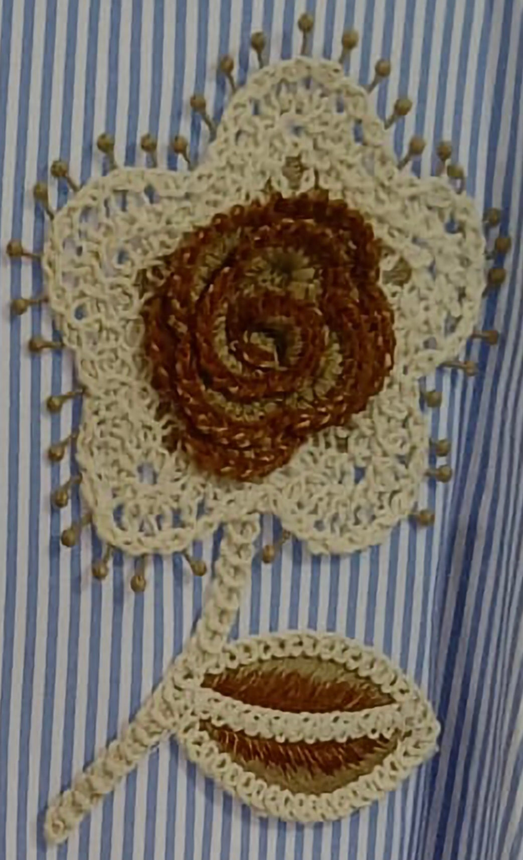 Zeta Otto Oversized Blouse - Blue Pin Stripe (One Size/Curvy - fits from Size 14 up to Size 18/20)