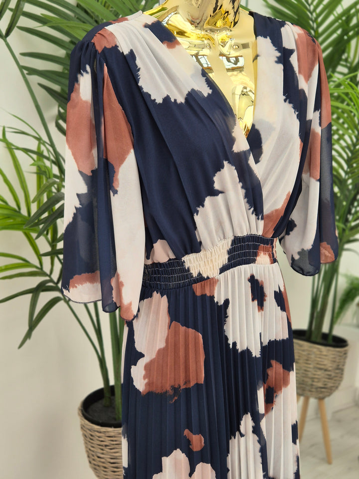 Maisy Moo Pleated Wrap Dress - (choose your Colour) - (One Size fits up to Size 16)